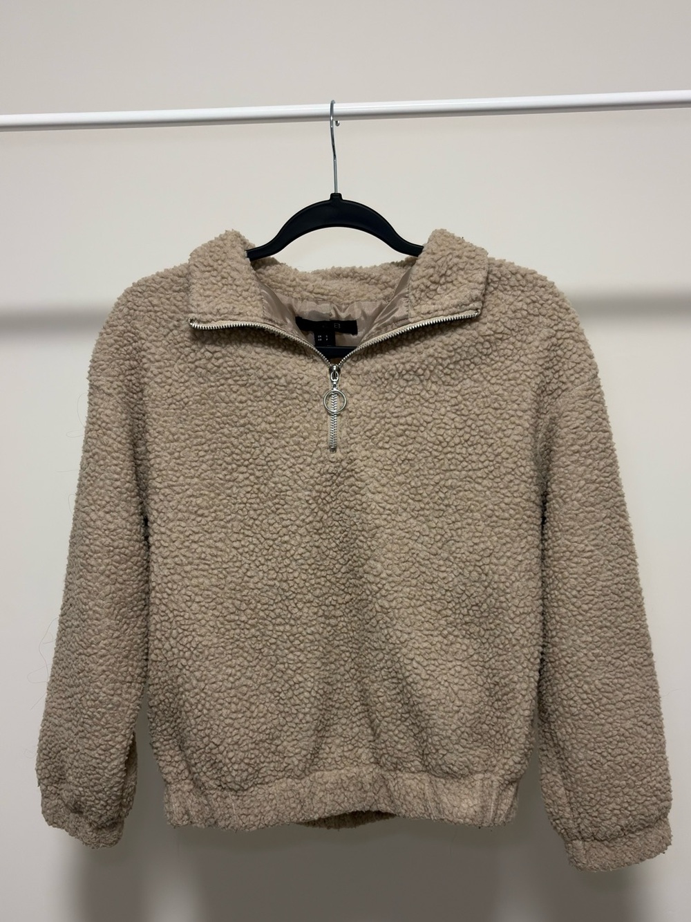 U2B Urban Basics Teddy Sherpa Fleece Half-Zip Pullover Sweater